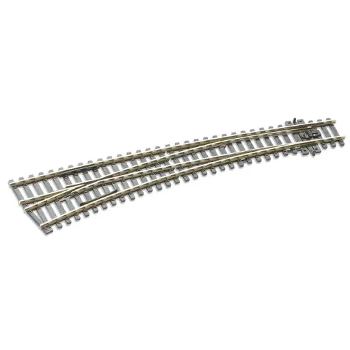 [PESLE87] Aiguillage courbe à gauche - Peco SLE87 - Electrofrog - HO 1/87