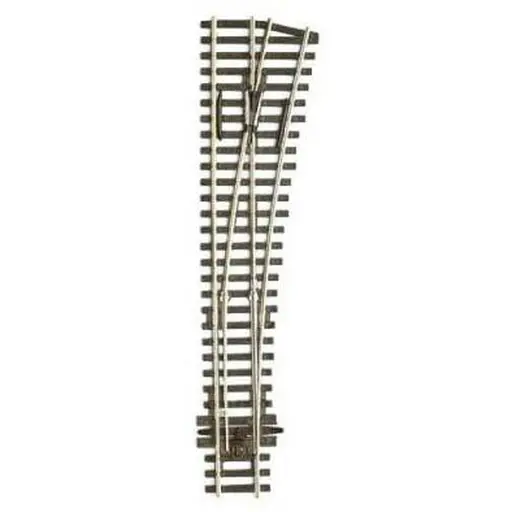 [PESLE91] Aiguillage à droite 12° Peco SLE91 Electrofrog 185 mm code 100 - R 610 mm - HO 1/87