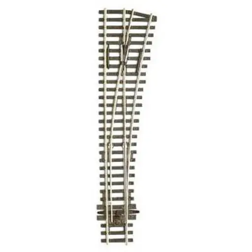 [PESLE95] Aiguillage à droite 12° Peco SLE95 Electrofrog 219 mm code 100 - R 914 mm - HO 1/87