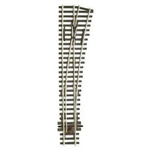 [PESL91] Aiguillage à droite - Peco SL91 Insulfrog HO 1/87 - Code 100 - R 610 mm - 185 mm