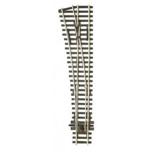 [PESL92] Aiguillage à gauche 12° Peco SL92 Insulfrog 185 mm code 100 - R 610 mm - HO 1/87