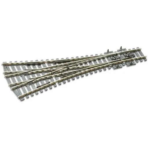 [PESL99] Aiguillage triple 12° Peco SL99 Insulfrog 220 mm code 100 - R 610 mm - HO 1/87