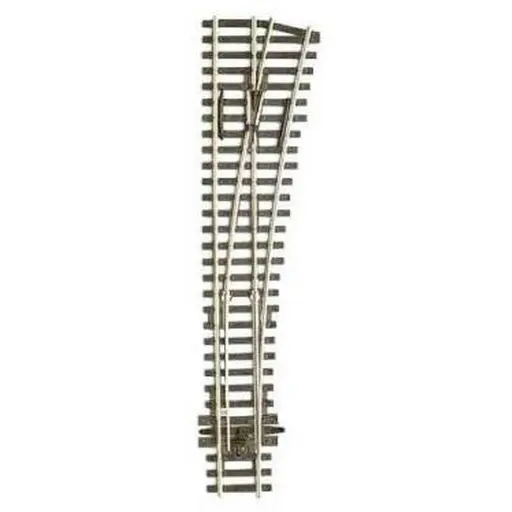 [PESL95] Aiguillage à droite 12° Peco SL95 Insulfrog 219 mm code 100 - R 914 mm - HO 1/87