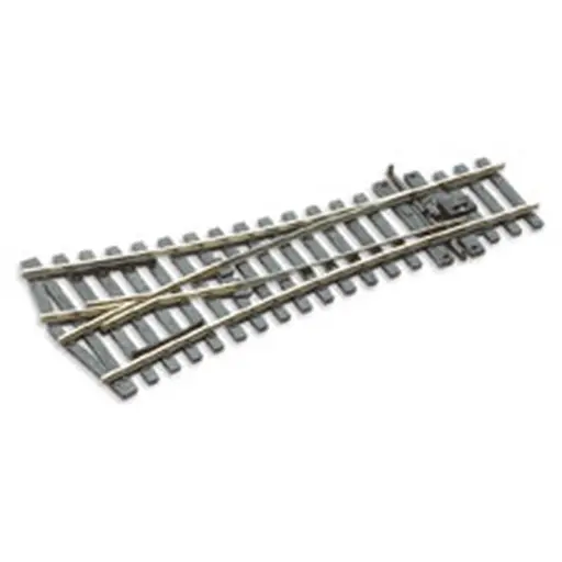 [PESLE197] Aiguillage symétrique 24° Peco SLE197 Electrofrog 148 mm code 75 - R 610 mm - HO 1/87