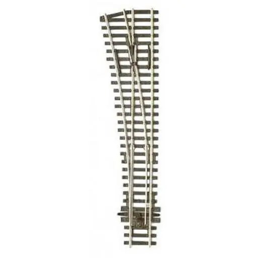 [PESLE189] Aiguillage à gauche 12° Peco SLE189 Electrofrog 259 mm code 75 - R 1524 mm - HO 1/87