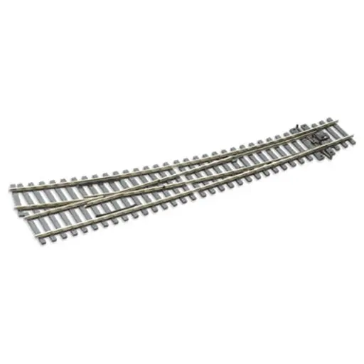[PESLE186] Aiguillage courbe à droite - Peco SLE186 Electrofrog 258 mm code 75 - R 1524 & 762 mm - HO 1/87