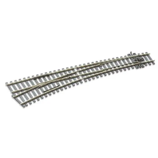 [PESLE187] Aiguillage courbe à gauche Peco SLE187 Electrofrog 258 mm code 75 - R 1524 & 762 mm - HO 1/87