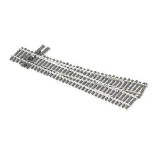 [PESL8352] Aiguillage à gauche, longueur 211mm, rayon 660mm, angle 11.4°, sans coeur polarisé (insulfrog), code 83