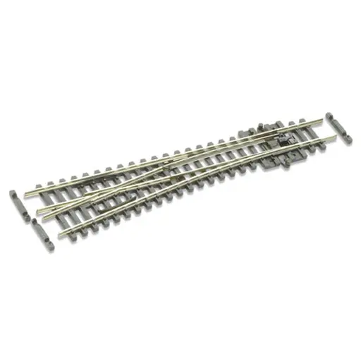 [PESLE392F] Aiguillage gauche avec coeur polarisé longueur 123mm rayon 305mm angle 10° code 55