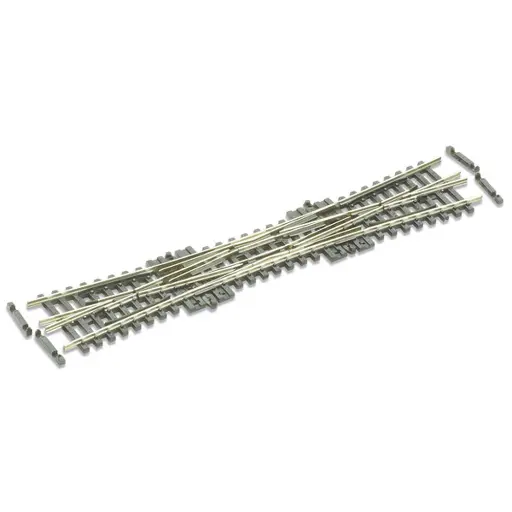 [PESLE390F] Traversée jonction double (TJD) avec coeurs polarisés longueur 154mm angle 10° code 55