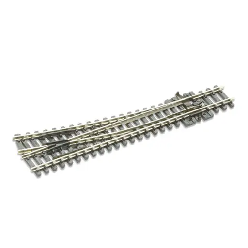 [PESL395] Aiguillage droit sans coeur polarisé longueur 123.7mm rayon 457mm angle 12° code 80