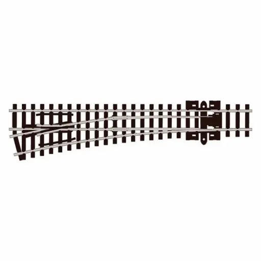 [PESL396] Aiguillage à gauche Streamline Insulfrog R457mm 12° code 80 - Peco SL396 - N 1/160 - 2R