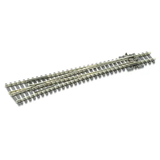 [PESL389] Aiguillage gauche sans coeur polarisé longueur 160mm rayon 914mm angle 8° code 80 - PECO SL389