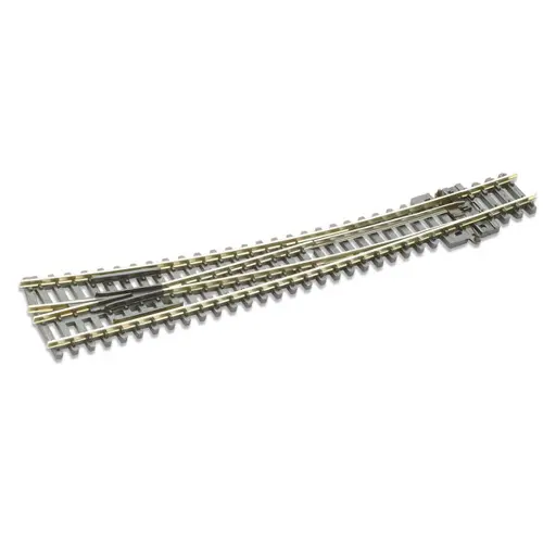 [PESL386] Aiguillage courbe droit sans coeur polarisé longueur 160mm rayon 457mm et 914mm angle 8° code 80 - PECO SL386