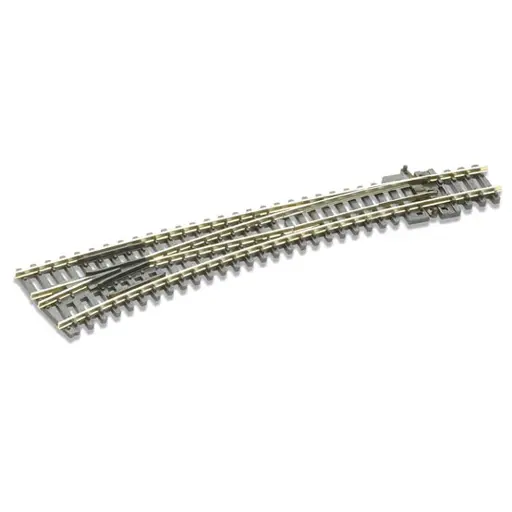 [PESL387] Aiguillage courbe gauche sans coeur polarisé longueur 160mm rayon 457mm et 914mm angle 8° code 80 - Peco SL387