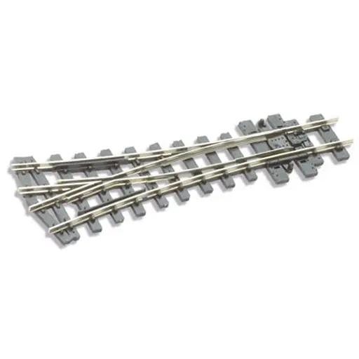 [PESLE497] Aiguillage symétrique HOe longueur 111mm, rayon 457mm, angle 22.5°, avec coeur polarisé (electrofrog), code 80