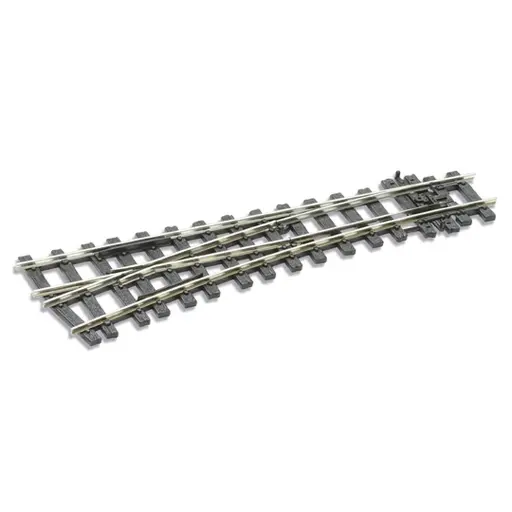 [PESLE596] Moyen rayon gauche , rayon 610mm , code 100 , 12° , longueur 185 mm , electrfrog , avec coeur polarisé