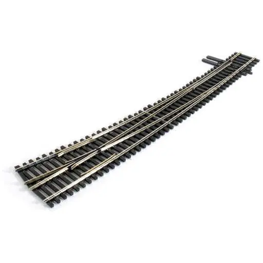 [PESL8376] Aiguillage courbe à droite, longueur 223.5mm, angle 9.5°, rayon 1524mm et 914mm, sans coeur polarisé (insulfrog), code 83
