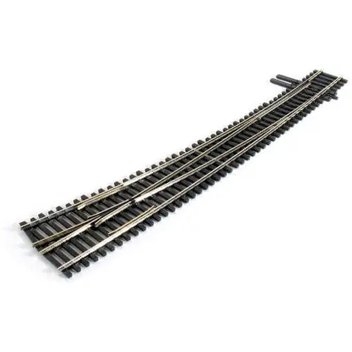 [PESLE8376] Aiguillage courbe à droite, longueur 223.5mm, angle 9.5°, rayon 1524mm et 914mm, avec coeur polarisé (electrofrog), code 83