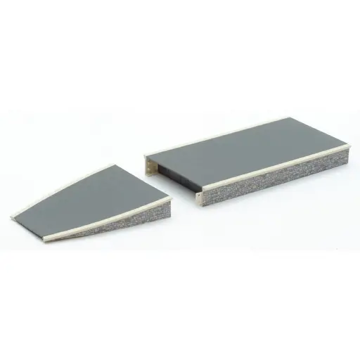 [PEST291] Quai droit bordures pierres - Peco ST291 - HO 1/87 / OO 1/76