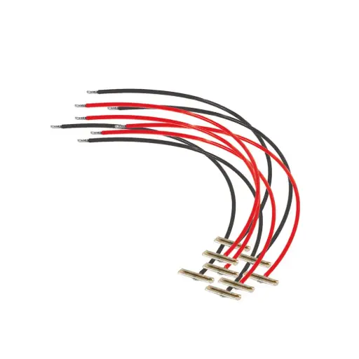 [PEPL80] 4 paires d'éclisses d'alimentation 204 mm code 100/124 - Peco PL80 - HO 1/87 - 2R