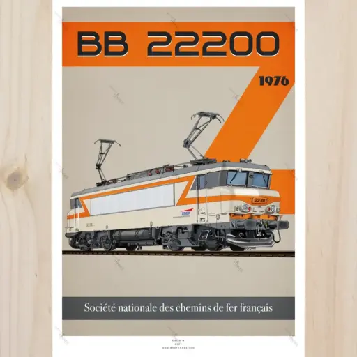 [8TBB22200] Poster BB 22200 - 1976 - SNCF - 800Tonnes - A2 42.0x59.4CM