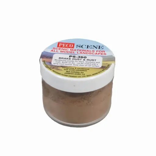 [PEPS360] Poudre de patine poussière de freinage rouille 75ml - Peco PS360 - Échelle universelle