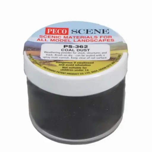 [PEPS362] Poudre de patine poussière de charbon 75ml - Peco PS362 - Échelle universelle