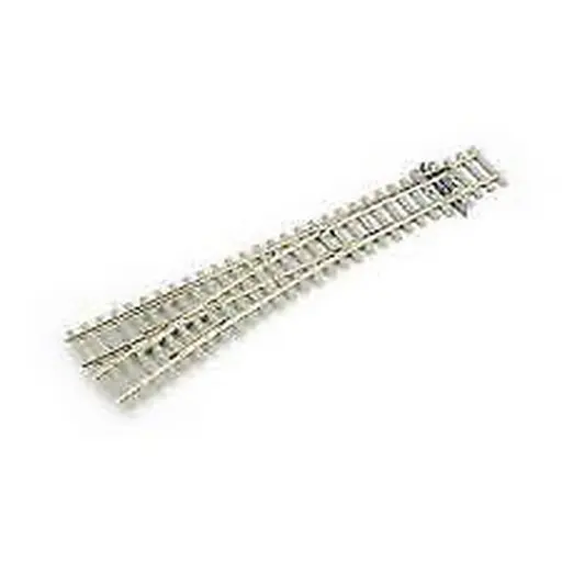 [PESLE1096] Aiguillage à gauche 12° Peco SLE1096 Electrofrog 219 mm code 75 - R 914 mm - HO 1/87