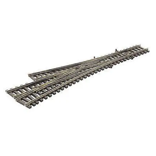 [PESLE399F] Aiguillage triple avec coeurs polarisés longueur 153mm rayon 457mm angle 10° code 55