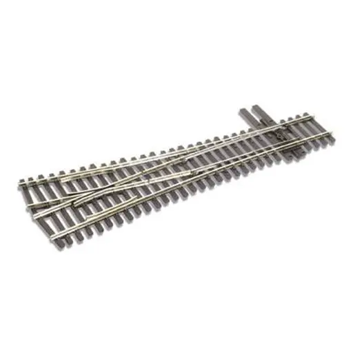 [PESL8348] Aiguillage symétrique longueur 183mm, angle 14.3°, rayon 978mm, sans coeur polarisé (insulfrog), code 83