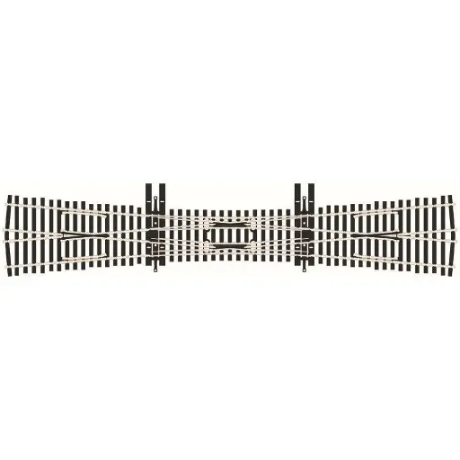 [PESLU8363] Traversée jonction double (TJD), longueur 305.7mm, angle 9.5°, avec coeur unifrog, code 83