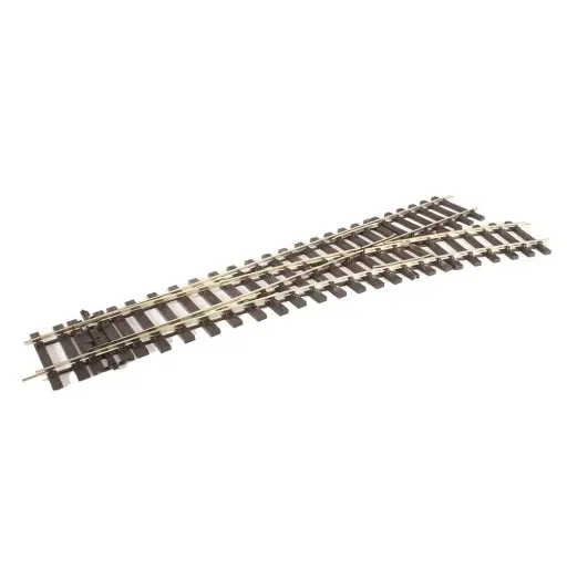 [PESTU750] Aiguillage à droite, longueur 394mm, rayon 1028mm, angle 22.5°, modèle unifrog, code 124