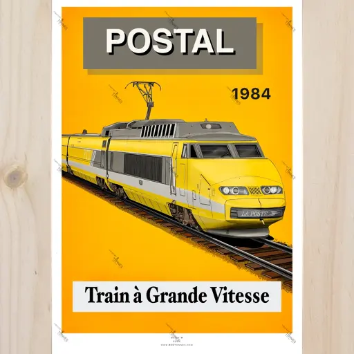 [8TPOSTALE] Poster TGV Postal - 800tonnes 8TPOSTALE - A2 42.0 x 59.4 cm - 1984