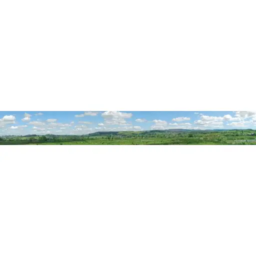 [PESKP05] Fond de décor - Plaine sous un ciel bleu