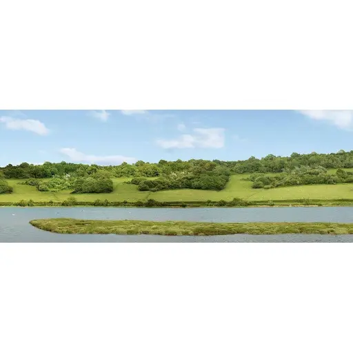 [PESKP01] Fond de décor - Collines et lacs