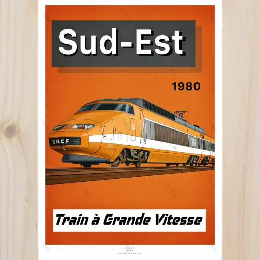 [8TSUDEST] Poster TGV Sud-Est - 800tonnes 8TSUDEST - A2 42.0 x 59.4 cm - 1980