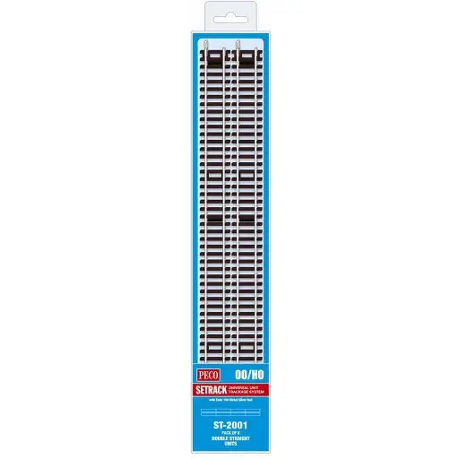 [PEST2001] 8 rails droits 335 mm Peco ST2001 - HO : 1/87 - Code 100