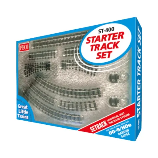 [PEST400] Coffret de départ rails Peco ST400 - HOe : 1/87 - OO 1/76 - Code 80