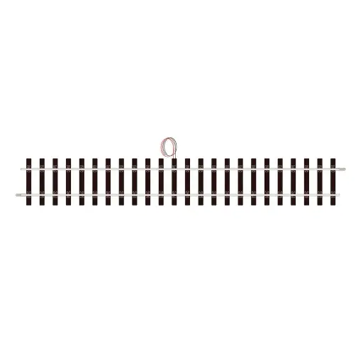 [PEST702] Rail droit avec câble d'alimentation Peco ST702 - O 1/43 - 393.7 mm - Code 124