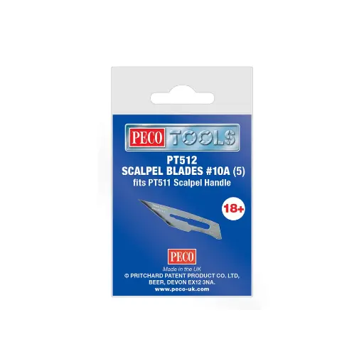 [PEPT512] Lot de 5 lames de précision n°10A - Peco PT512