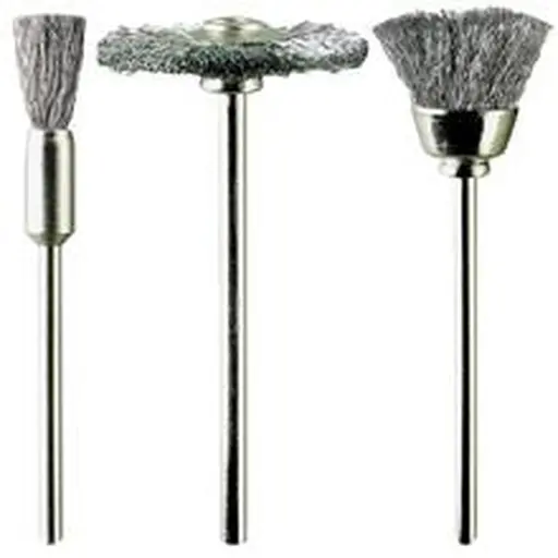 [PGM4020] Set 3 brosses en acier - PG Mini 4020 - Diamètres 5, 12 et 21mm
