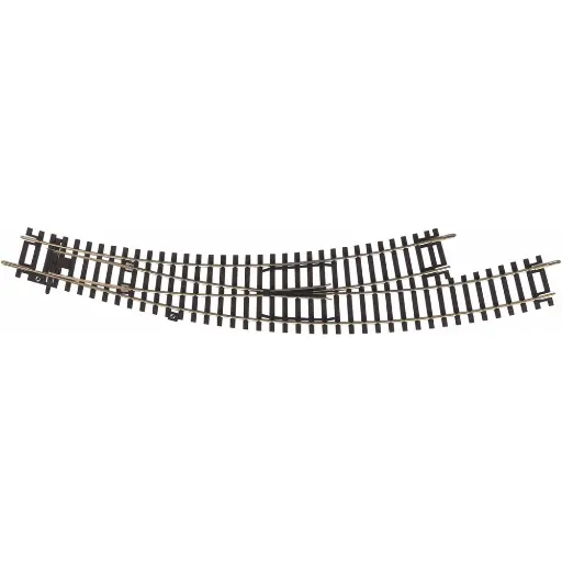[PI55227] Aiguillage courbe Gauche R3-R4 - Traverses Bois 15° PIKO 55227 | HO 1/87 | Code 100