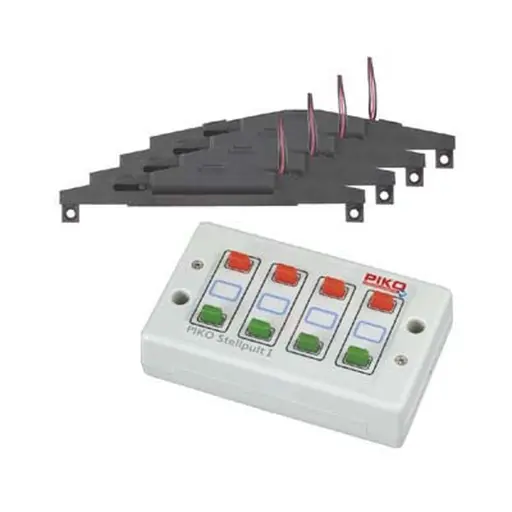 [PI55392] Coffret Boitier de commande & 4 moteurs d'aiguillages PIKO 55392 - HO 1/87.