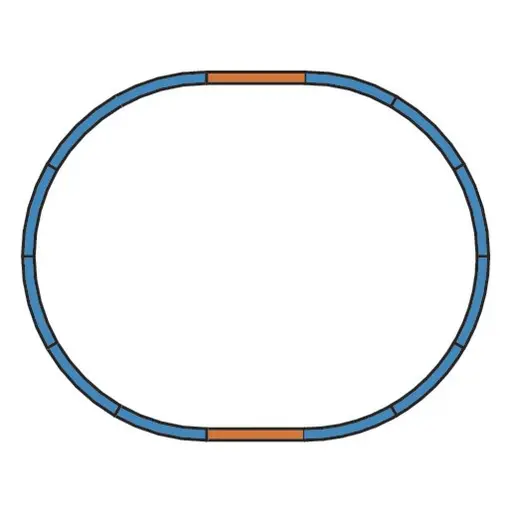 [PI55300] Set de voies A sans ballast PIKO 55300 - HO : 1/87 - 1100 x 880 mm