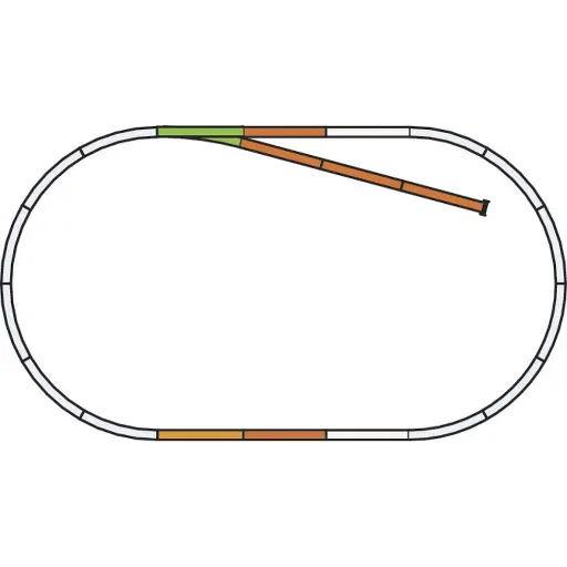 [PI55310] Set de voies B sans ballast PIKO 55310 - HO : 1/87 - 1580 x 880 mm