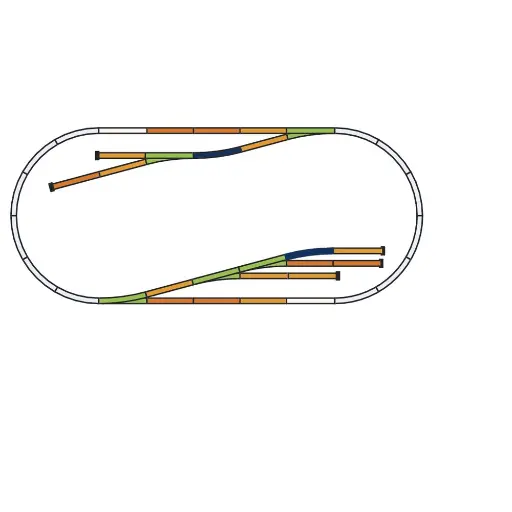 [PI55330] Set Extension de voies sans ballast Set D Piko 55330 - HO : 1/87 - 205 x 88 cm