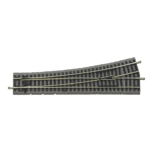 [PI55420] Aiguillage Gauche A-Track Ballasté 239mm 15°-R9 PU6 PIKO 55420 | HO 1/87 | Code 100