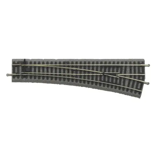 [PI55421] Aiguillage Droit - A-Track 239mm 15°-R9 PU6 PIKO 55421 | HO 1/87 | Code 100