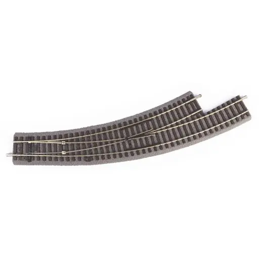 [PI55427] Aiguillage courbe Gauche R3-R4 A-Track Ballasté PU6 15° PIKO 55427 | HO 1/87 | Code 100